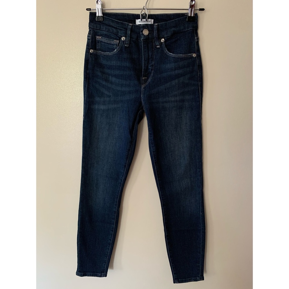 Good American • 0/25 • Good Legs Crop Dark Wash Denim Jeans